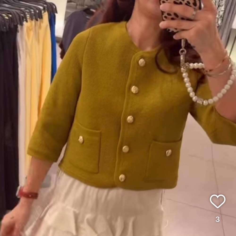ZARA Knit Cardigan with golden buttons 2756/010 - Picture 10 of 15